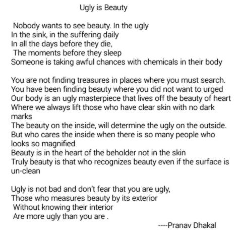 Ugly is Beauty | Power Poetry