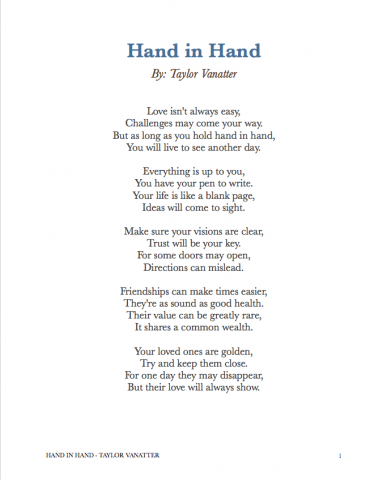 Hand in Hand | Power Poetry